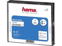 hama 4fach CD Hülle 4 CDs/DVDs/Blu-rays Polystyrol Schwarz 1 St. (B x H x T) 142 x 125 x 24mm 00049