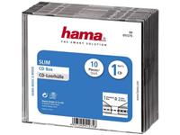 CD-hoes slim 1 CD/DVD/Blu-Ray Polystereen Transparant, Zwart 10 stuk(s) (b x h x d) 142 x 125 x 5.2 mm 00051275