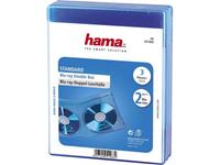 hama 2-voudig Blu-ray hoes 2 CDs/DVDs/Blu-rays Polypropyleen Blauw 3 stuk(s) (b x h x d) 135 x 170 x 10 mm 00051468