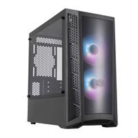 CoolerMaster Cooler Master MasterBox MB320L ARGB. Vormfactor: Mini Tower, Soort: PC, Kleur van het product: Zwart. Vermogenstoevoer locatie: Bodem, Ondersteunde vormfactoren stroomvoorziening: ATX. Aa