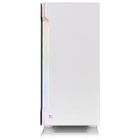 thermaltake H200 TG Snow RGB Midi-Tower PC-Gehäuse Weiß Integrierte Beleuchtung, 1 vorinstallierte