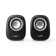 Nedis CSPR10020BK Mini-Jack/USB PC Speaker System