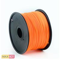 Gembird 3DP-PLA1.75-01-O. Printmateriaal: Polymelkzuur, Printkleuren: Oranje, Merkcompatibiliteit: Universeel. Gewicht: 1 kg, Diameter: 1,75 mm. Aantal per verpakking: 1 stuk(s)