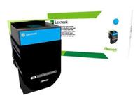 lexmark Tonercartridge 80C2SCE Origineel Cyaan