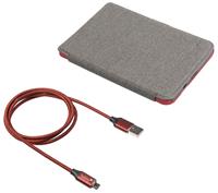 tolino page 2 Slimfit Tasche + Kabel Grau/Rot