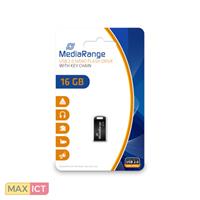 MediaRange MR921. Capaciteit: 16 GB, USB-versie: 2.0, USB-Type-A-aansluiting, Leessnelheid: 15 MB/s, Schrijfsnelheid: 4 MB/s. Vormfactor: Zonder dop. Gewicht: 5 g. Kleur van het product: Zwart