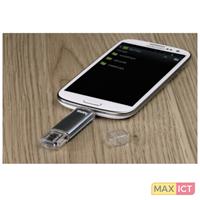 hama USB-Stick Laeta Twin micro USB grau 128 GB