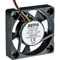 SEPA LF40J12SE22 Axiallüfter 12 V/DC 8.3 m³/h (L x B x H) 40 x 40 x 10mm