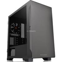 ThermalTake S100 TG. Vormfactor: Micro Tower, Soort: PC, Kleur van het product: Zwart. Ondersteunde vormfactoren stroomvoorziening: PS2. Voorste ventilators ondersteunende diameters: 240,280 mm, Ge&iu