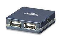 manhattan 4 poorten USB 2.0-hub Blauw