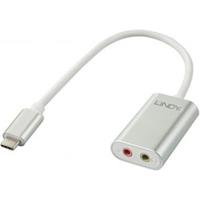 Lindy 42711. Aansluiting 1: USB, Aansluiting 2: 2 x 3.5. Kleur van het product: Wit