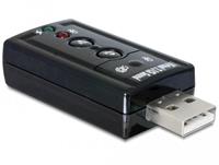 Delock Externer USB 2.0 Sound Adapter Virtual 7.1 - 24 bit / 96 kHz mi