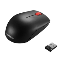 lenovo Essential Compact - Muis - rechts- en linkshandig - 3 knoppen - draadloos - 2.4 GHz - USB draadloze ontvanger