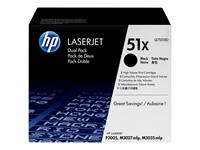 hp 51X - 2 - hoog rendement - zwart - origineel - LaserJet - tonercartridge (Q7551XD)