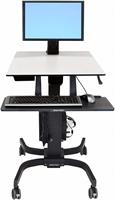 Ergotron WorkFit-C Single LD mobiler Steh-Sitz Arbeitsplatz für ein Display bis 60,96 cm 24 Zoll