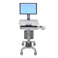Ergotron WorkFit C-Mod, Single Display Sit-Stand Workstation. Kleur van het product: Grijs. Maximumafmetingen schermcompatibiliteit: 55,9 cm (22"), Maximale gewichtscapaciteit: 8,1 kg, Montage int
