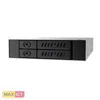 Chieftec SATA-backplane met 2x 2,5 inch HDD/SSD/SATA I/II