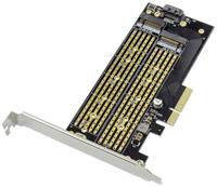 Digitus DS-33172 2 + 1 poorten M.2-controller PCIe x4 Geschikt voor: M.2 SATA SSD, M.2 PCIe NVMe SSD Incl. Low-Profile slotplaat