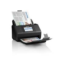 Epson WorkForce ES-580W. Maximum scanformaat: 215,9 x 6096 mm, Optische scanresolutie: 600 x 600 DPI, Kleurdiepte invoer: 30 Bit. Soort scanner: Scanner met ADF + invoer voor losse vellen, Kleur van h