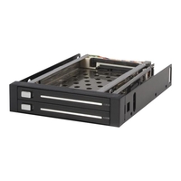 startech HSB220SAT25B - Storage bay adapter - oor 2 schijven - zwart