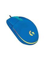 Logitech G G102. Aansluiting: USB Type-A, Bewegingsresolutie: 8000 DPI, Responstijd: 1 ms, Soort knoppen: Drukknoppen, Aantal knoppen: 6, Scroll type: Wiel. Kleur van de verlichting: Rood/groen/blauw.