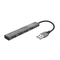 Trust Halyx Aluminium 4-Port Mini USB Hub USB-Hubs - 4 - Schwarz