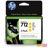 HP Original Druckerpatronen 712 3er-Pack gelb 29ml (3ED79A)
