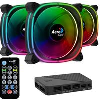 Aerocool Astro 12 Pro RGB LED Triple Fan Pack with Controller - 120mm