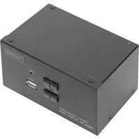 digitus DS-12860 2 + 1 poorten KVM-switch HDMI Afstandsbediening, Toetsenbord 3840 x 2160 pix