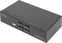 Digitus DS-12880 4 + 1 poorten KVM-switch HDMI Afstandsbediening, Toetsenbord 3840 x 2160 pix