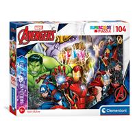 Clementoni Brilliant Puzzle Marvel Superheroes 104st. Vloer