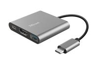 Trust DALYX 3-IN-1 USB-C ADAPTER Wifi adapter Aluminium