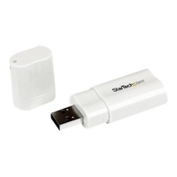 StarTech.com USB Audio Adapter - USB auf Soundkarte in weiß - Soundcard mit USB (Stecker) und 2x
