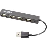 ednet USB 2.0 Hub, 4-Port, schwarz