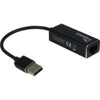 Inter Tech Inter-Tech ARGUS IT-810 USB 3.0 RJ-45 Zwart kabeladapter/verloopstukje