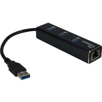 Inter Tech Inter-Tech ARGUS IT-310 hub & concentrator USB 3.0 (3.1 Gen 1) Type-A 1000 Mbit/s Zwart