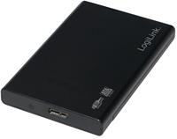 LogiLink 2,5,  SATA Festplatten-Gehäuse, USB 3.0, schwarz