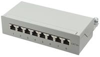 logilinkprofessional LogiLink Desktop Patch Panel Kat. 6A, 8-Ports, lichtgrau