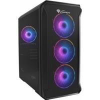 Natec Genesis Irid 503 ARGB Micro Tower Zwart, Transparant