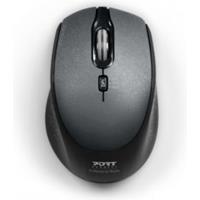 Port Designs 900713. Vormfactor: Ambidextrous. Aansluiting: RF Wireless + USB Type-C, Bewegingsresolutie: 1600 DPI, Soort knoppen: Drukknoppen, Aantal knoppen: 3, Scroll type: Wiel. Stroombron: Batter