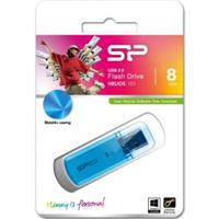 Silicon-Power Silicon Power 8GB Helios 101. Capaciteit: 8 GB, Aansluiting: USB Type-A, USB-versie: 2.0. Vormfactor: Dop. Gewicht: 10 g. Kleur van het product: Blauw