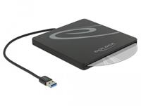 Delock Externes Gehäuse für 5.25″ Slot-in Slim SATA Laufwerke 9,5 / 12,7 mm zu USB Typ-A Stecker, Laufwerksgehäuse