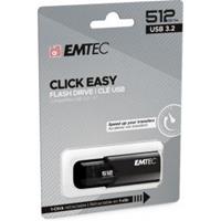 Emtec B110 Click Easy 3.2. Capaciteit: 512 GB, Aansluiting: USB Type-A, USB-versie: 3.2 Gen 2 (3.1 Gen 2), Leessnelheid: 20 MB/s, Schrijfsnelheid: 10 MB/s. Vormfactor: Glij, Kleur van het product: Zwa