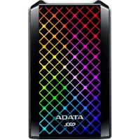ADATA SE900G 512GB External RGB SSD, USB 3.2 Gen2x2 Type-C (USB-A Adapter), R/W 2000/2000 MB/s, Windows/Mac/Android Compatible