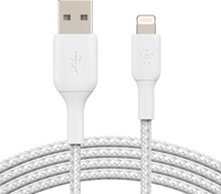 Belkin Belkin Lightning Lade/Sync Kabel ummantelt mfi 1m weiß