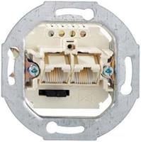 rutenbeck IAE/UAE 2x8(4)TRSUp0 Netzwerkdose Unterputz Einsatz mit Zentralplatte und Rahmen CAT 3 Per