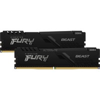 kingston FURY Beast - Geheugen - DDR4 - pakket - 32 GB: 2 x 16 GB - DIMM 288-PIN - 3600 MHz PC4-28800