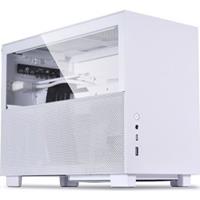 lianli Lian Li Q58 W3 ITX - Tempered Glass - PCIE 3.0 - Gehäuse - Minitower - Weiß