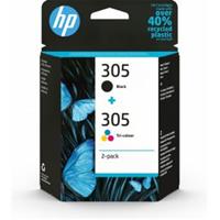 HEWLETT-PACKARD HP 305 2-Pack Tri-color/Black Original Ink Cartridge (6ZD17AE)