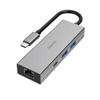 Hama Verteiler »USB-C Multiport-Adapter«, USB-C-Hub, Multiport, 4 Ports, 2x USB-A, USB-C, LAN/Etherne